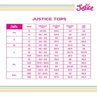 Justice Girls ispisano je seljačka bluza za vrat, veličine XS - xxl
