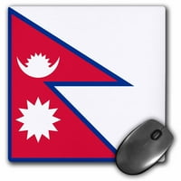 3drozna zastava Nepala-Nepalski rododendron crvena, bijela, plava-Sunce, polumjesec - zemlja mira u Južnoj Aziji,