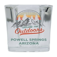 Pauell Springs, Arizona istražite prirodu Suvenirska čaša za piće na bazi četvrtastog oblika, 4 pakiranja