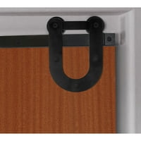 Hardverski komplet za vrata štale od 5 s tračnicom i tihim valjcima za vrata od 3 8 do 3 4, metalik srebrna