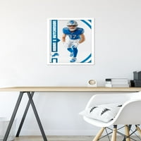 Zidni plakat Detroit Lions - Aidan Hutchinson, uokviren 14.72522.375