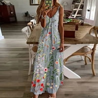 Maksi haljine Za Žene Ležerne široke udobne modne ljetne haljine s cvjetnim printom Bez rukava s izrezom u obliku slova A i ramena