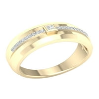 Imperial 1 6CT TDW Diamond 10K žuto zlato Princess Diamond Solitaire Muški prsten