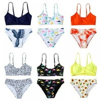 Ljetni kupaći kostimi za djevojčice, bikini kupaći kostim s cvjetnim printom za velike djevojke,, Veličina 8 godina