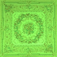 Francuski tepisi u zelenoj boji, kvadratni 3 inča