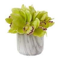 Cymbidium Orhideja Umjetni aranžman u mramornoj vazi