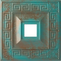 Столярная rad Ekena 18 W 18 H, 1 2ID 1 8P Stropni medaljon Eris, ručno oslikana bakar-zelenom patinom