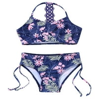 Kupaći kostim za Djevojčice, Dječji Bikini Top, cvjetni Tankini Set za bazen, odjeća za plažu
