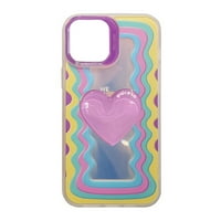 Zaštitna torbica za telefon Lomubue, mekan 3D Držač Love, Karamel boja, koji se Prelijeva slova, Stražnji poklopac telefona s uzorkom