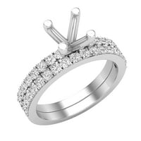 Zaručnički prsten od bijelog dijamanta od 10 karata za žene u bijelom zlatu veličine 7,5