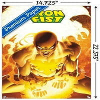 Comics Comics-zidni Poster Iron Fist s gumbima, 14.725 22.375
