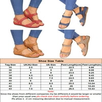 Ženske ravne sandale sa širokim remenom za gležanj, ljetne cipele na plaži s otvorenim prstima, veličina