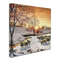 Zaštitni znak likovna umjetnost 'zimska ovca ii' platno umjetnost MacNeil Studio