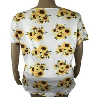 Bluza s cvjetnim printom košulje, majice za žene, labavi kroj, udobna majica, ljetna ležerna sportska majica, pulover, jogging vrhovi