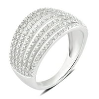 Arista Carat Diamond Multi -Red Anniversary prsten u srebrom sterlinga