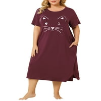 Jedinstvene ponude juniorke plus size mačje mačje haljina za spavanje odjeće za spavanje