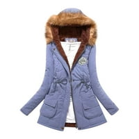 Ženska Nova zimska topla jakna s kapuljačom tanka zimska gornja odjeća s džepom kaput