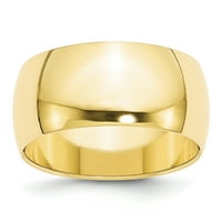 Karatni polukružni prsten od žutog zlata, veličine 9,5