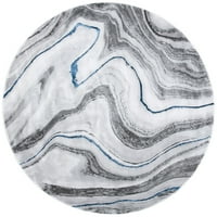 Craft Angjelko apstraktno područje prostirke, sivo plavo, 9 '9' krug
