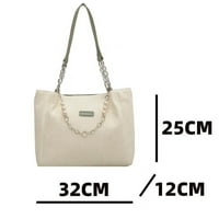 A / ženske nove torbe za velike torbe, ležerna platnena torba velikog kapaciteta, privjesak od bisernog lanca, ženska jednostavna