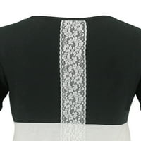 Ženske bluze za dojenje s okruglim vratom s prugastim printom, kratkim rukavima i čipkom straga