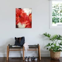 Ružičasto cvjetni omotani ispruženi platno za tisak zidne umjetnosti, 24x30
