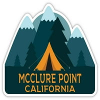 McClure Point California suvenir vinilna naljepnica naljepnica za kampiranje dizajn šatora