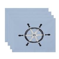 Salveta za salvete,, brodski kotač, geometrijski ispis, Plava