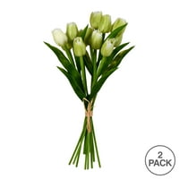 Hrpa umjetnih zelenih tulipana od 14, u paketu
