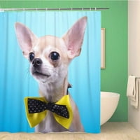 Zavjesa za tuširanje psa Chihuahua pas Chihuahua opušta se i leži u spa centru za zdravlje Modni Kompleti za uređenje kupaonice od