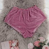 Ženski pidžama Setovi, kratke hlače, ženske ljetne kratke hlače za šetnju visokog struka, jednobojna ružičasta 3 inča