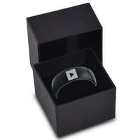 Volfram gumb za reprodukciju videozapisa, vjenčani prsten za muškarce i žene, udobno pristajanje, Crna kupola, polirana