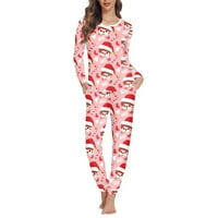 Nova ženska pidžama Set s hlačama estetska pidžama Donje Rublje Slatki print bombona snjegovića modne hlače veličine 5 inča donji