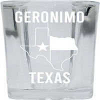 Teksaška čaša za suvenir iz Teksasa s laserskim graviranjem na četvrtastoj površini sa zastavom države Teksas