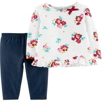Cvjetna bluza i hlače dugih rukava, dvodijelni set odjeće