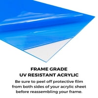 Okvir smeđi okvir za fotografije - potpuno moderan okvir za fotografije s UV zaštitom sprijeda, Bez kiselina