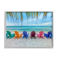 Stupell Industries slikoviti tropska ljetna plaža Photos siva uokvirena umjetnička print zidna umjetnost, dizajn Mary Lou Photography