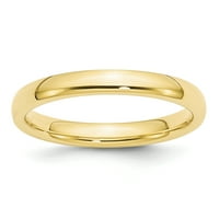 zaručnički prsten od žutog zlata od 10 karata standardne težine udobnog prianjanja, veličine 7. Q-1CF030-7.5