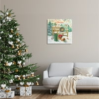 Sretan Božić, zimska klupa, Galerija slika za odmor, omotano platno, tiskana zidna umjetnost