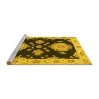 Tvrtka alt pere u stroju tradicionalne perzijske prostirke za prostore kvadratnog presjeka žute boje, kvadrat 4'