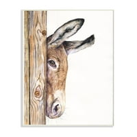 Stupell Industries Slatka beba magarca životinja smeđa akvarelna slika zidna ploča umjetnost George Dyachenko