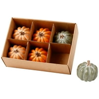 Set narančastih i zelenih ukrasa od bundeve u kutiji za Dan zahvalnosti