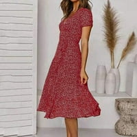 Ženska haljina, ljetni prijedlozi, modne ženske ljetne zavojne haljine s izrezom u obliku točkice u obliku slova u, Ležerne haljine