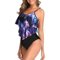 Kupaćih kostima Plus Size za modne žene bikini s printom push-up kupaći kostim set odjeće za plažu