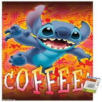 Zidni plakat Lilo & Stitch-kava s gumbima, 22.375 34