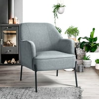 Moderna tapecirana tapecirana tapecirana kauč stolica za dnevni boravak siva