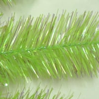 36 unaprijed osvijetljeni Chartreuse zeleni umjetni božićni vijenac širokog reza-zelena svjetla