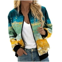 Blazer jakne za žene na rasprodaji Ženska ležerna Temperamentna modna jakna s ovratnikom i džepom s patentnim zatvaračem ležerna
