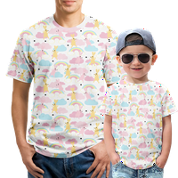 Majica s okruglim vratom za djecu i odrasle s printom uskršnjeg zeca, šarene Ležerne košulje za kupnju