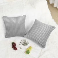 Jedinstvene ponude Flanel Dekorativni jastučni jastuk pokrov siva 18 18